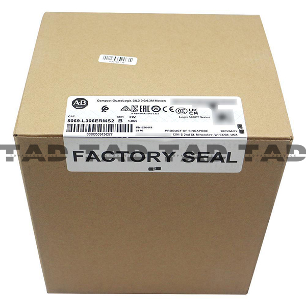 Allen-Bradley 5069-L306ERMS2 Compact GuardLogix SIL2 0.6/0.3M Motion