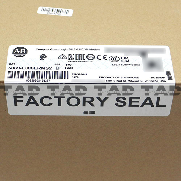 Allen-Bradley 5069-L306ERMS2 Compact GuardLogix SIL2 0.6/0.3M Motion