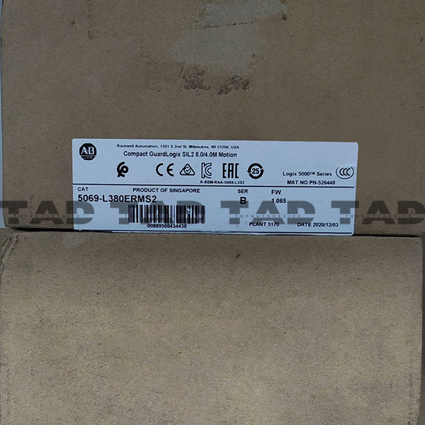 Allen-Bradley 5069-l380ERMS2 Compact GuardLogix SIL2 8.0/4.0M Motion