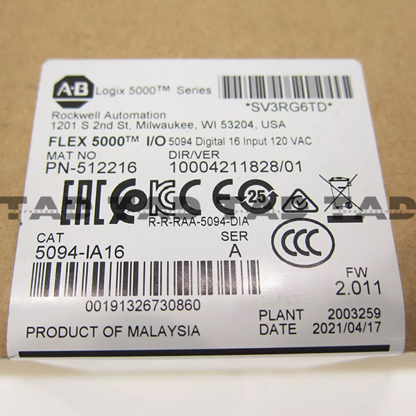 Allen-Bradley 5094-IA16 5094 Digital 16 Input 120 VAC