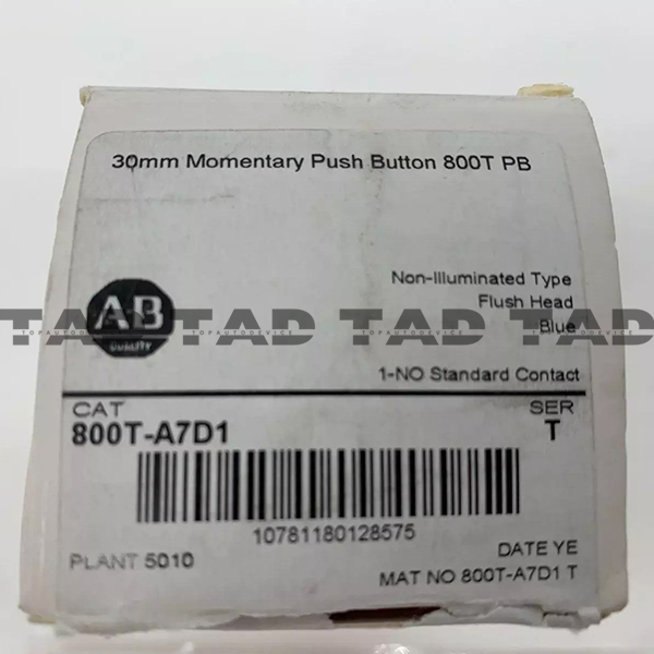 Allen-Bradley 800T-A7D1 30mm Momentary Push Button 800T PB