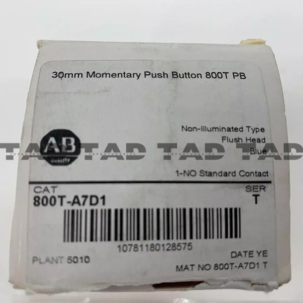 Allen-Bradley 800T-A7D1 30mm Momentary Push Button 800T PB