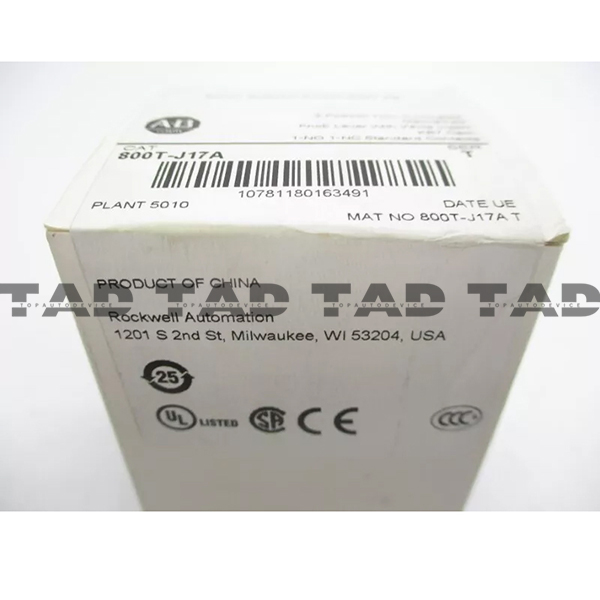 Allen-Bradley 800T-J17A 30mm Selector Switch 800T PB