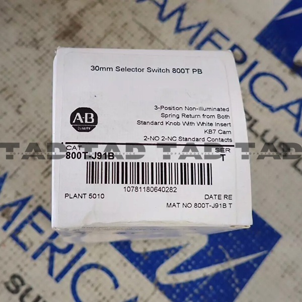 Allen-Bradley 800T-J91B 30mm Selector Switch 800T PB