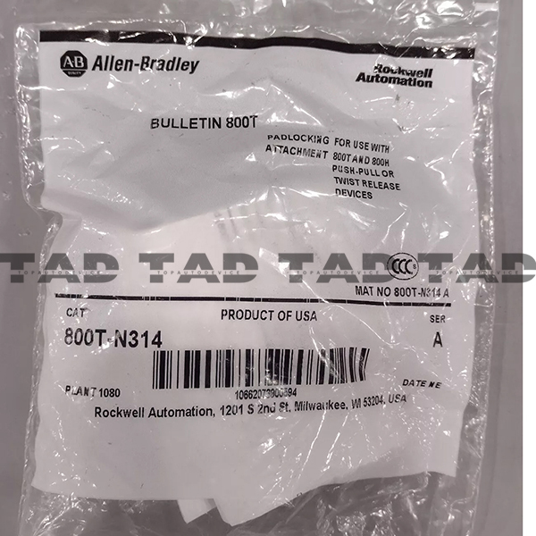 Allen-Bradley 800T-N314 30mm Push-Pull Padlock Attach. 800T PB