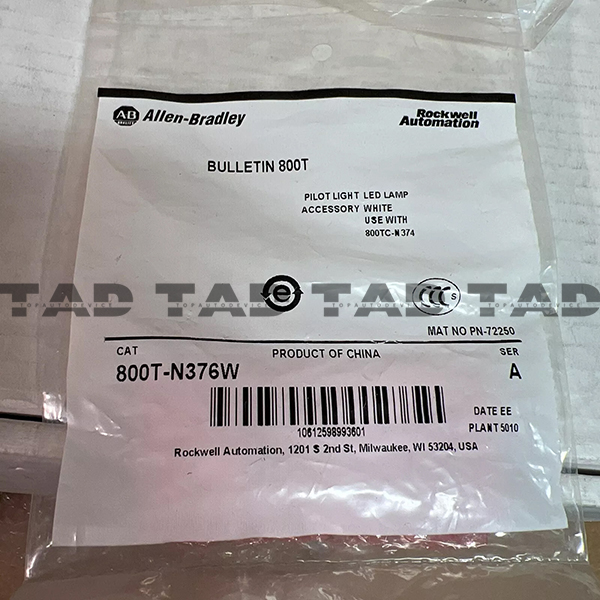 Allen-Bradley 800T-N376W 30mm Replacement LED Lamp 800T PB