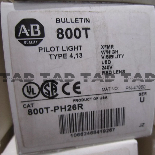 Allen-Bradley 800T-PH26R 30mm Pilot Light 800T PB