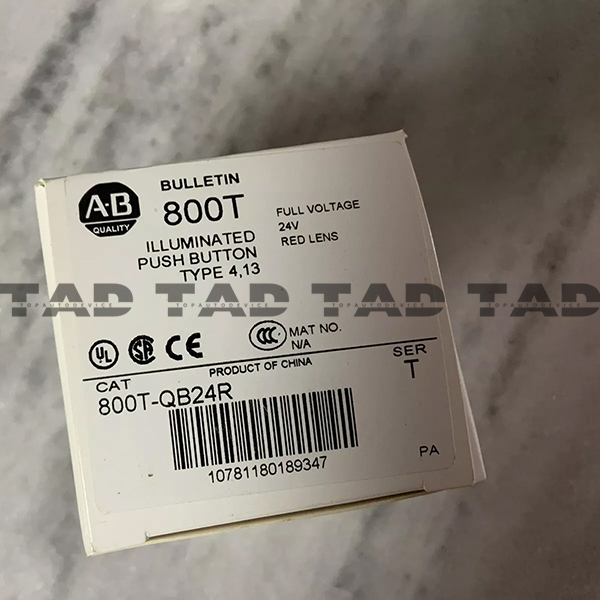 Allen-Bradley 800T-QB24R 30mm Momentary Push Button 800T PB
