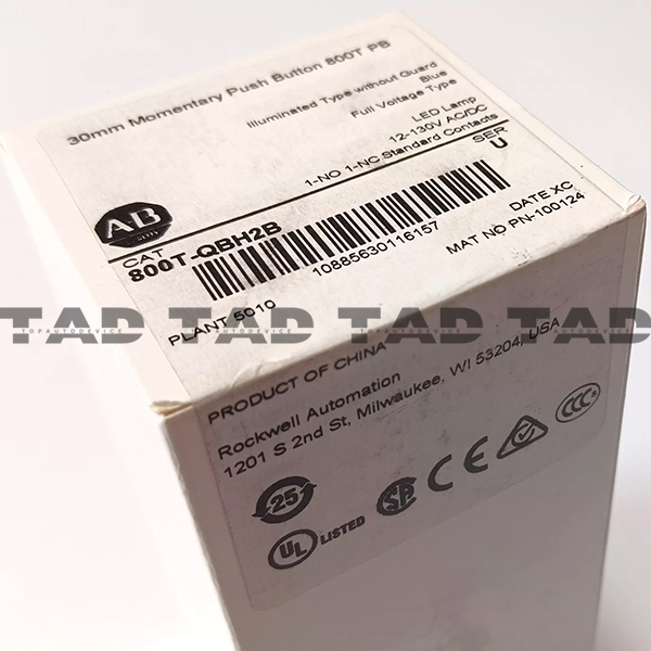 Allen-Bradley 800T-QBH2B 30mm Momentary Push Button 800T PB