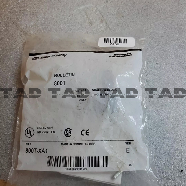 Allen-Bradley 800T-XA1 30mm Contact Block 1-NO 1-NCLB 800T PB