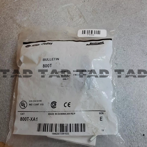 Allen-Bradley 800T-XA1 30mm Contact Block 1-NO 1-NCLB 800T PB