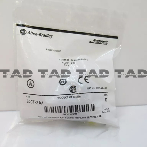 Allen-Bradley 800T-XA4 30mm Contact Block 2-NC 800T PB