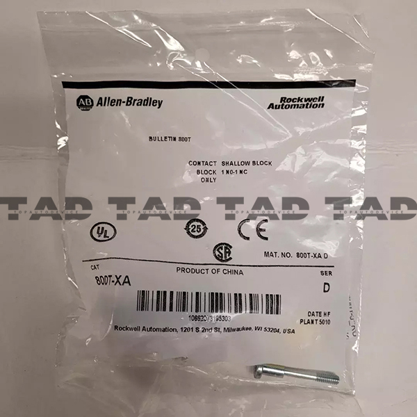 Allen-Bradley 800T-XA 30mm Contact Block 1-NO 1-NC 800T PB
