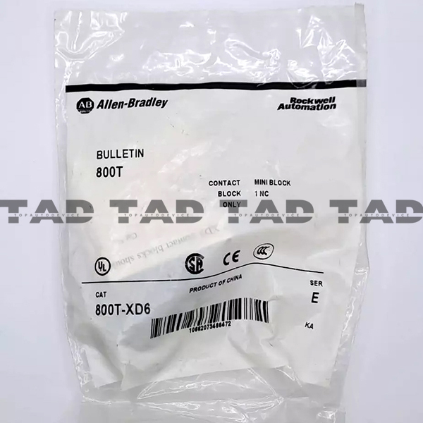 Allen-Bradley 800T-XD6 30mm Contact Block 1-NC 800T PB