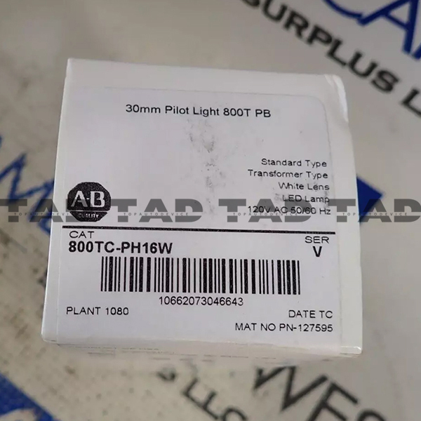 Allen-Bradley 800TC-PH16W 30mm Pilot Light 800T PB