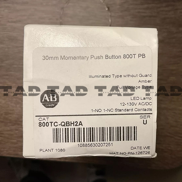 Allen-Bradley 800TC-QBH2A 30mm Momentary Push Button 800T PB