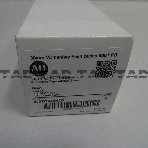 Allen-Bradley 800TC-QBH2G 30mm Momentary Push Button 800T PB