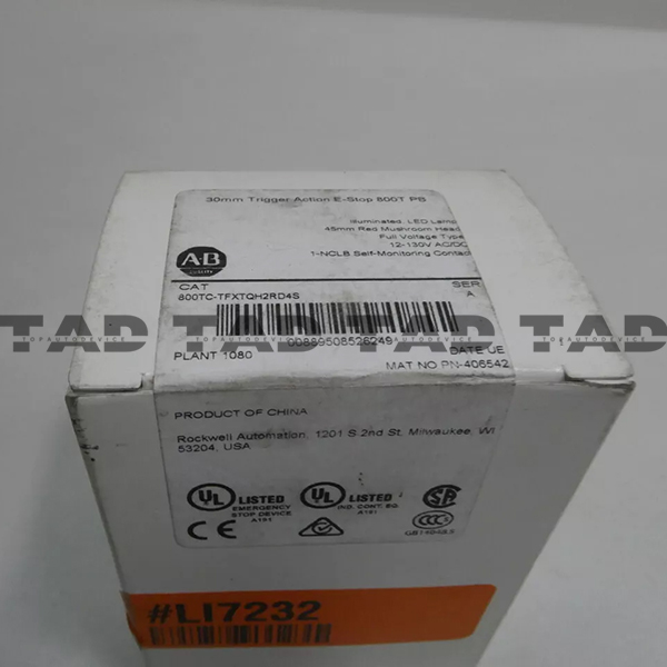 Allen-Bradley 800TC-TFXTQH2RD4S