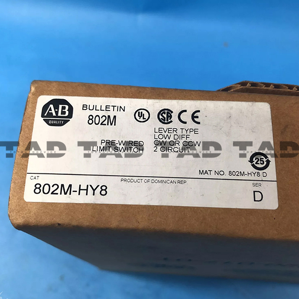Allen-Bradley 802M-HY8 Factory Sealed Limit Switch