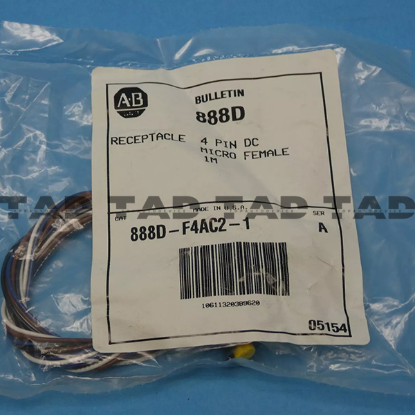 Allen-Bradley 888D-F4AC2-1 DC Micro (M12) Receptacle