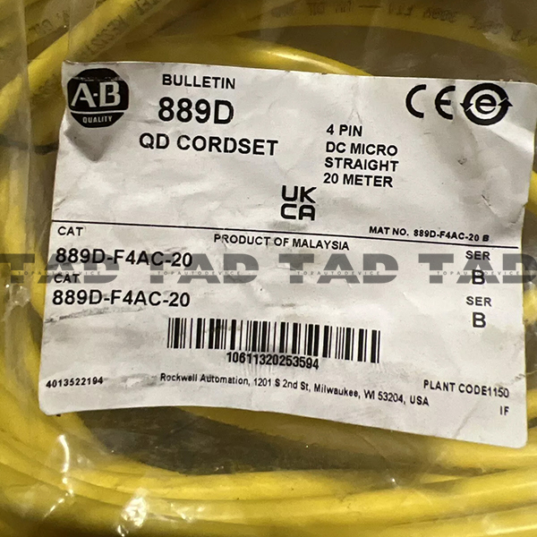 Allen-Bradley 889D-F4AC-20 889 DC Micro Cable