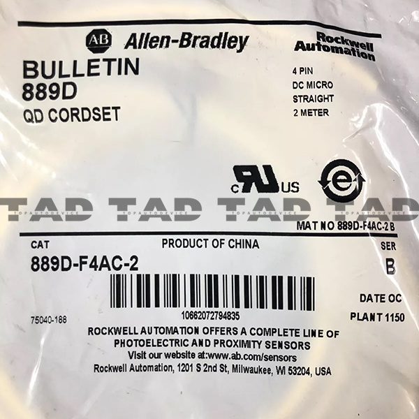 Allen-Bradley 889D-F4AC-2 889 DC Micro Cable