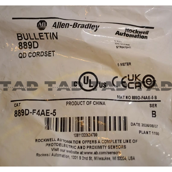 Allen-Bradley 889D-F4AE-5 889 DC Micro Cable