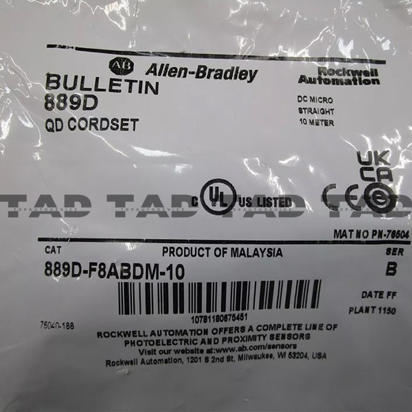 Allen-Bradley 889D-F8ABDM-10 889 DC Micro Cable