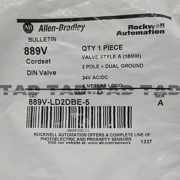 Allen-Bradley 889V-LD2DBE-5 18 mm A Style Valve