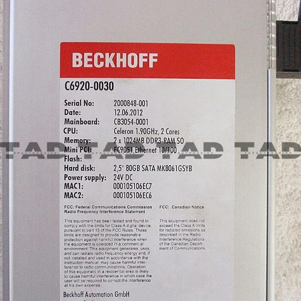 BECKHOFF C6920-0030