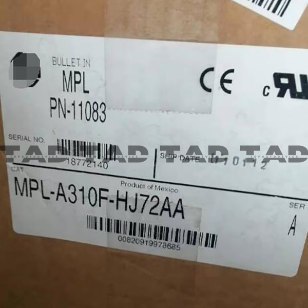 Allen-Bradley MPL-A310F-HJ72AA MP-Series MPL 240V AC Rotary Servo Motor