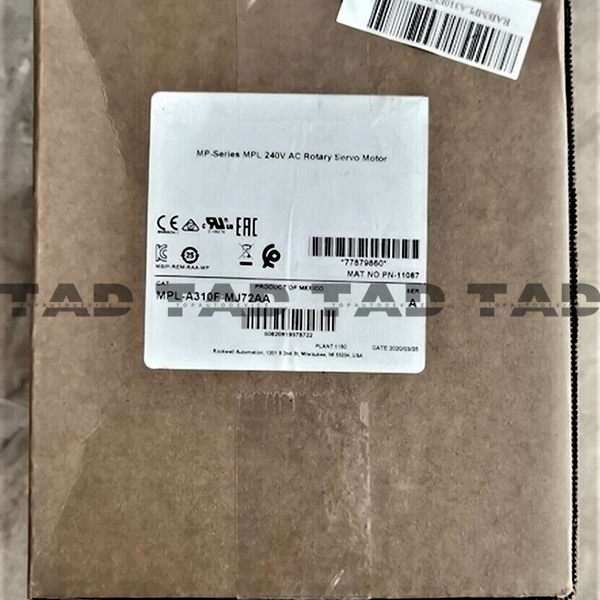 Allen-Bradley MPL-A310F-MJ72AA MP-Series MPL 240V AC Rotary Servo Motor