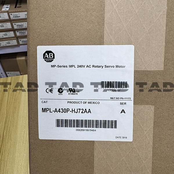 Allen-Bradley MPL-A430P-HJ72AA MP-Series MPL 240V AC Rotary Servo Motor