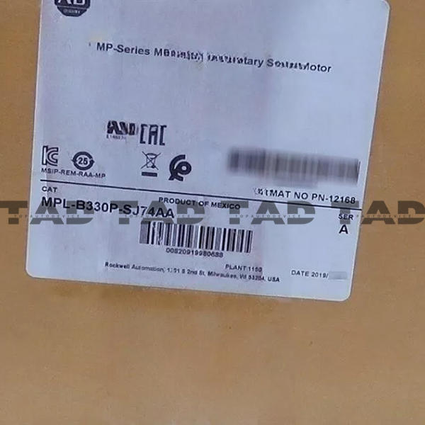 Allen-Bradley MPL-B330P-SJ74AA MP-Series MPL 480V AC Rotary Servo Motor