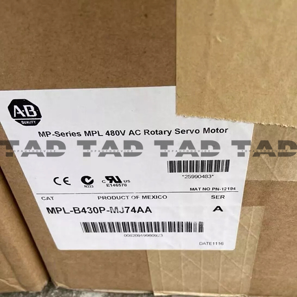 Allen-Bradley MPL-B430P-MJ74AA MP-Series MPL 480V AC Rotary Servo Motor