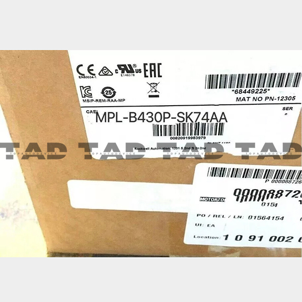 Allen-Bradley MPL-B430P-SK74AA MP-Series MPL 480V AC Rotary Servo Motor