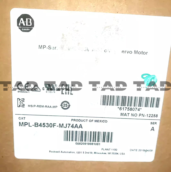 Allen-Bradley MPL-B4530F-MJ74AA Best Selling MP-Series MPL 480V AC Rotary Servo Motor