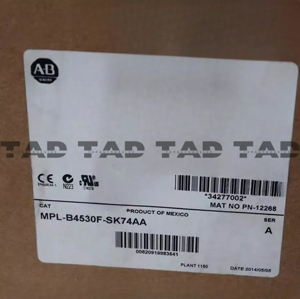 Allen-Bradley MPL-B4530F-SK74AA MP-Series MPL 480V AC Rotary Servo Motor