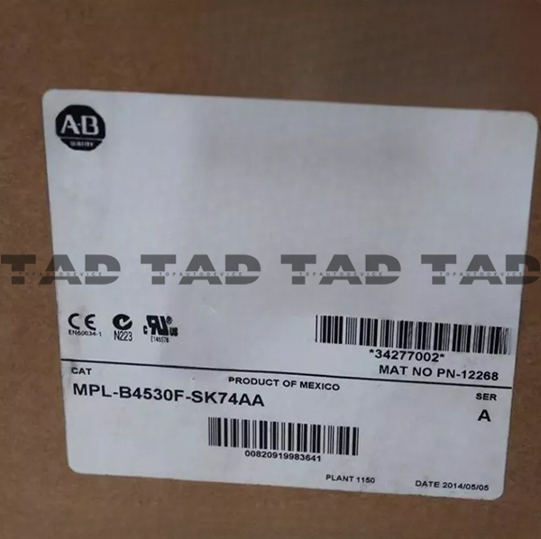 Allen-Bradley MPL-B4530F-SK74AA MP-Series MPL 480V AC Rotary Servo Motor