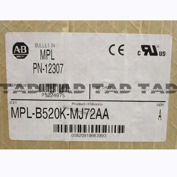 Allen-Bradley MPL-B520K-MJ72AA MP-Series MPL 480V AC Rotary Servo Motor