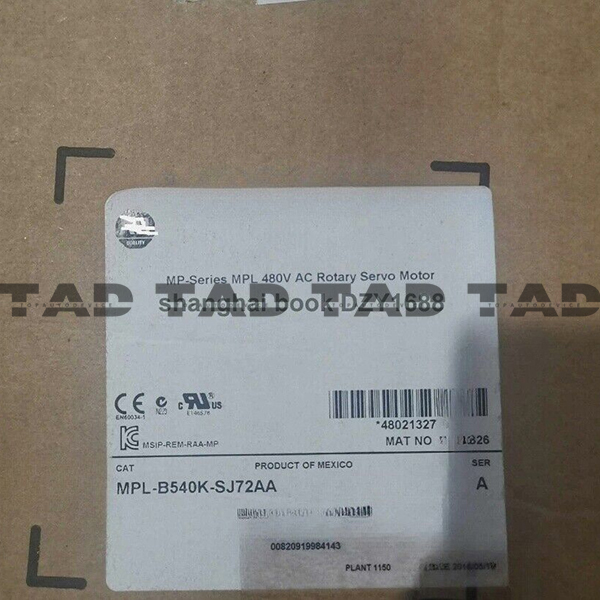 Allen-Bradley MPL-B540K-SJ72AA MP-Series MPL 480V AC Rotary Servo Motor