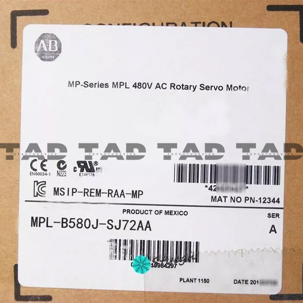 Allen-Bradley MPL-B580J-SJ72AA Best Selling MP-Series MPL 480V AC Rotary Servo Motor