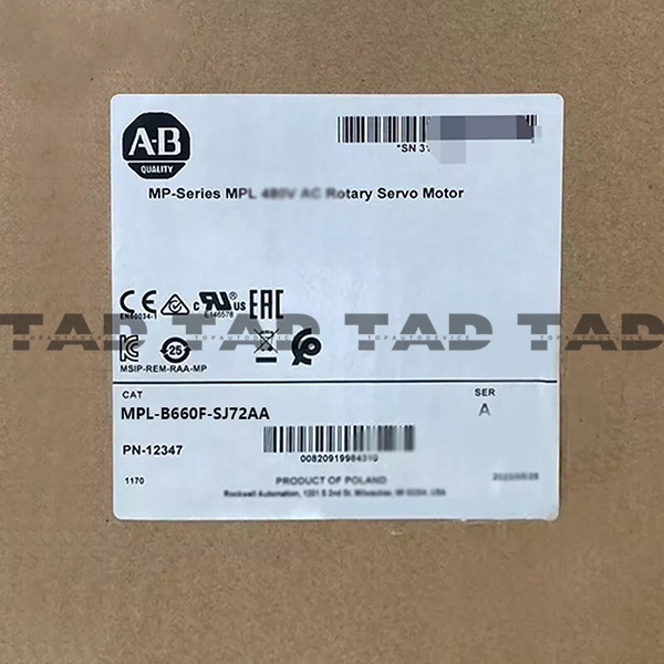 Allen-Bradley MPL-B660F-SJ72AA MP-Series MPL 480V AC Rotary Servo Motor