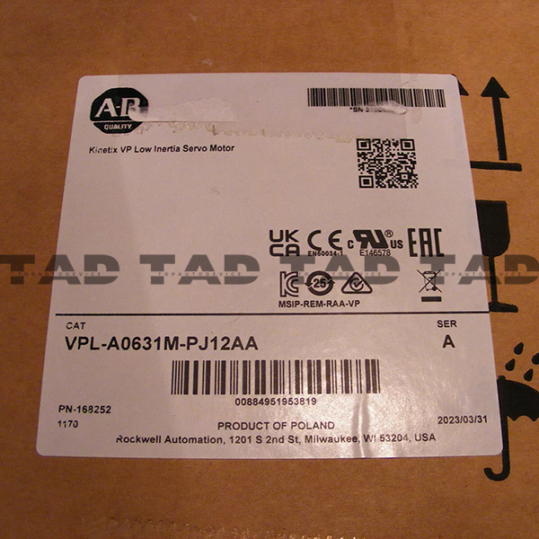 Allen-Bradley VPL-A0631M-PJ12AA Kinetix VP Low Inertia Servo Motor