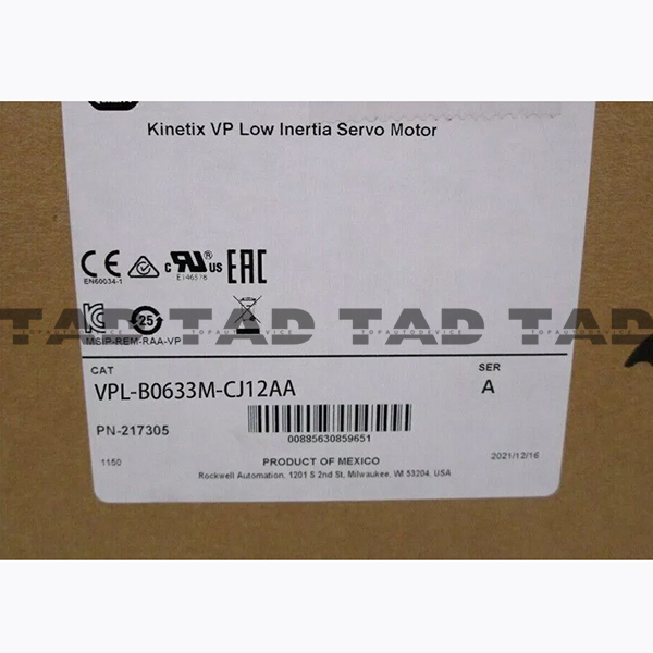 Allen-Bradley VPL-B0633M-CJ12AA Kinetix VP Low Inertia Servo Motor