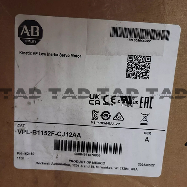Allen-Bradley VPL-B1152F-CJ12AA Kinetix VP Low Inertia Servo Motor