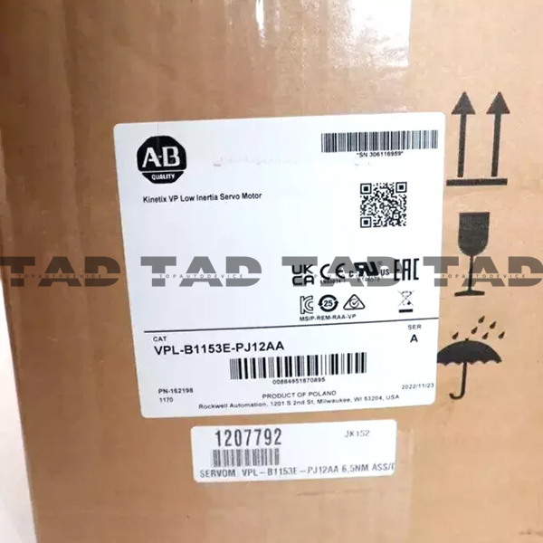 Allen-Bradley VPL-B1153E-PJ12AA Kinetix VP Low Inertia Servo Motor
