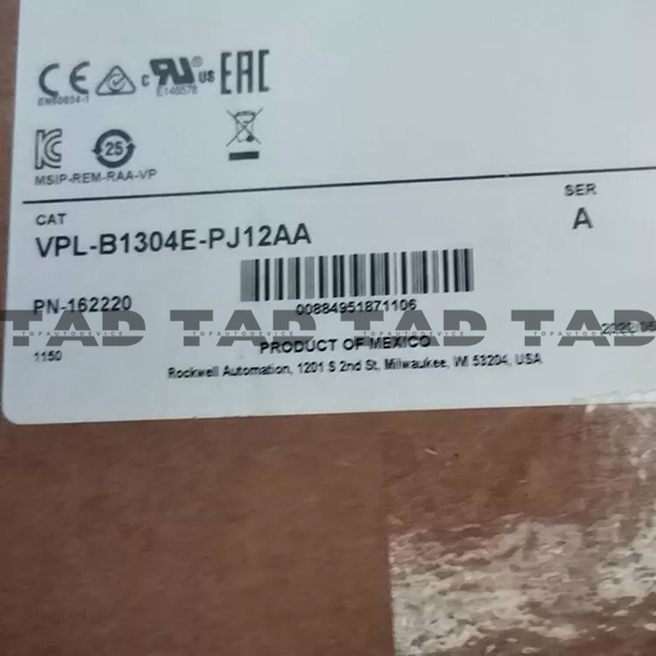 Allen-Bradley VPL-B1304E-PJ12AA Kinetix VP Low Inertia Servo Motor