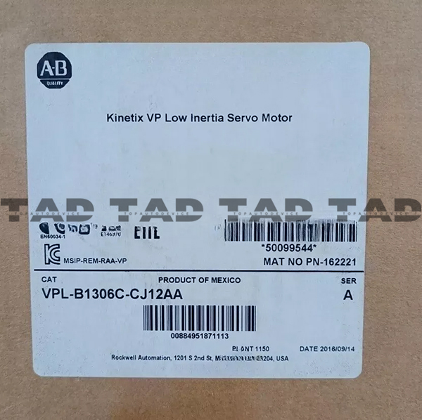 Allen-Bradley VPL-B1306C-CJ12AA Kinetix VP Low Inertia Servo Motor