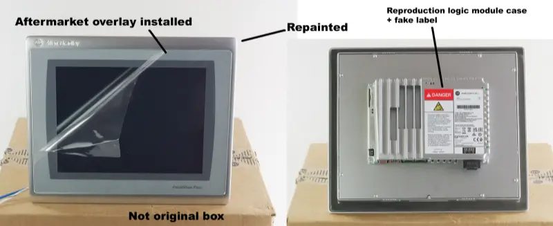 Comparison between counterfeit and genuine PLC spare parts hardware